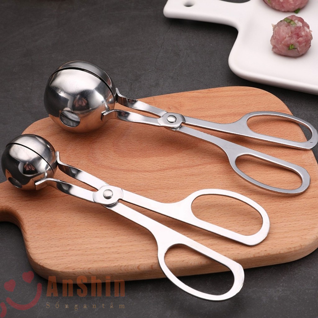 Kẹp làm thịt viên, chả viên Inox 304 cao cấp - dụng cụ viên thịt nấu ăn
