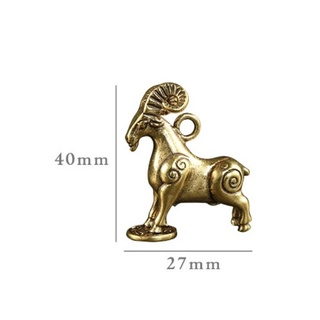 Móc khóa con dê, đồ trang trí bằng đồng