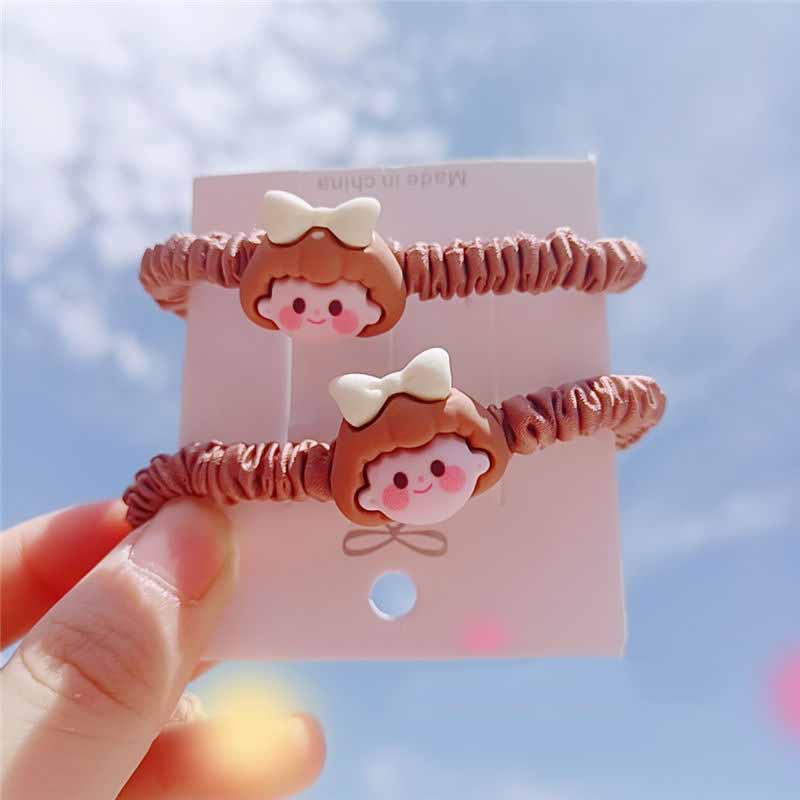Tender afternoons Dây buộc tóc họa tiết hoạt hình phong cách Hàn Quốc dễ thương năng động cho nữ