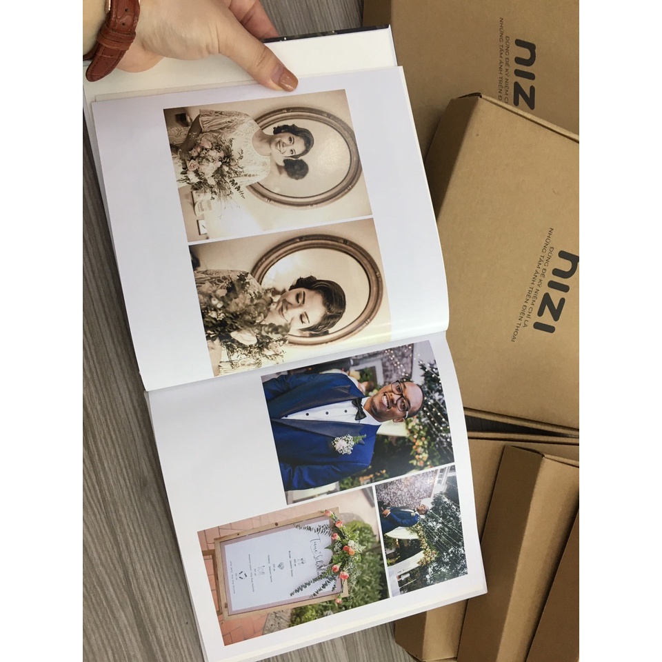 In sách ảnh theo yêu cầu bìa cứng 30 trang 15 x 15cm - In HD trên app NIZI