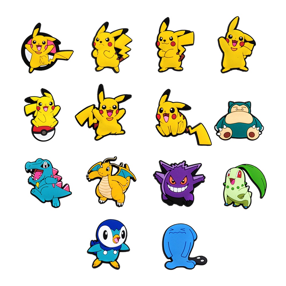 Jibbitz Ghim Cài Dép crocs DIY Hình Hoạt Hình Pokémon Trang Trí