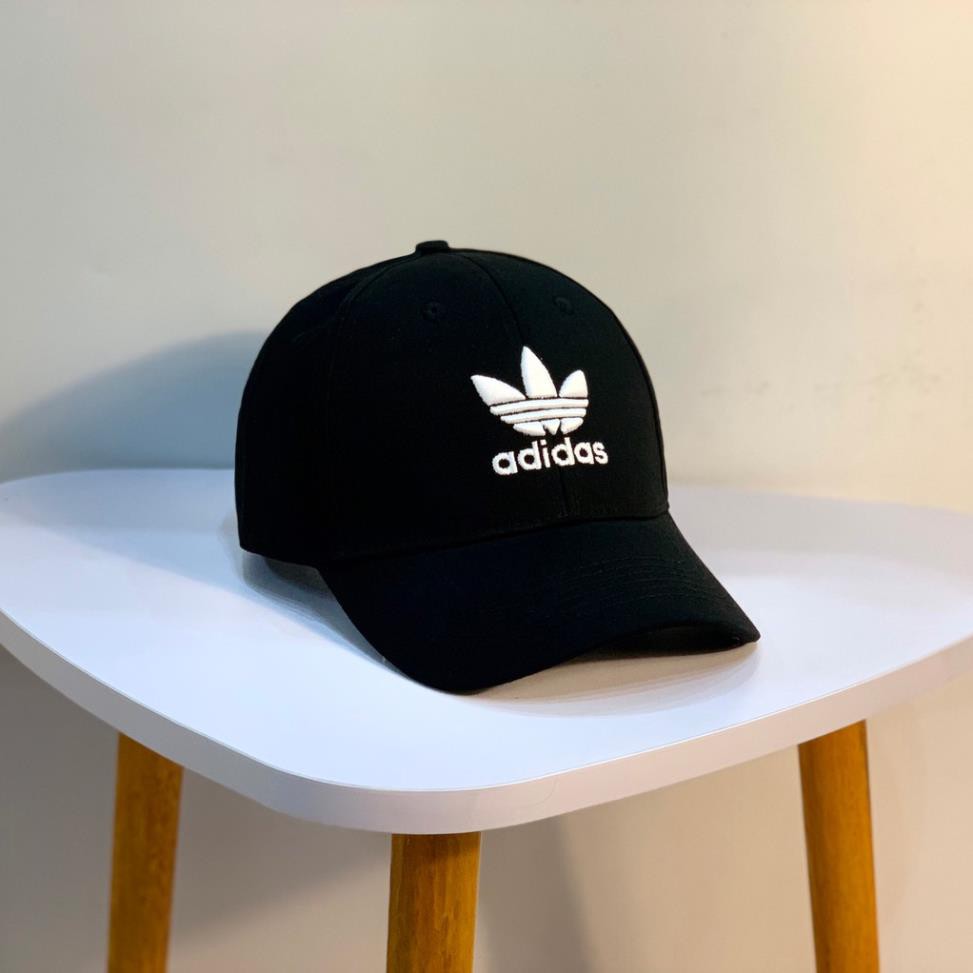 Mũ lưỡi trai Adidas đen logo thêu trắng cá tính dành cho cả nam và nữ full hộp để làm quà tặng