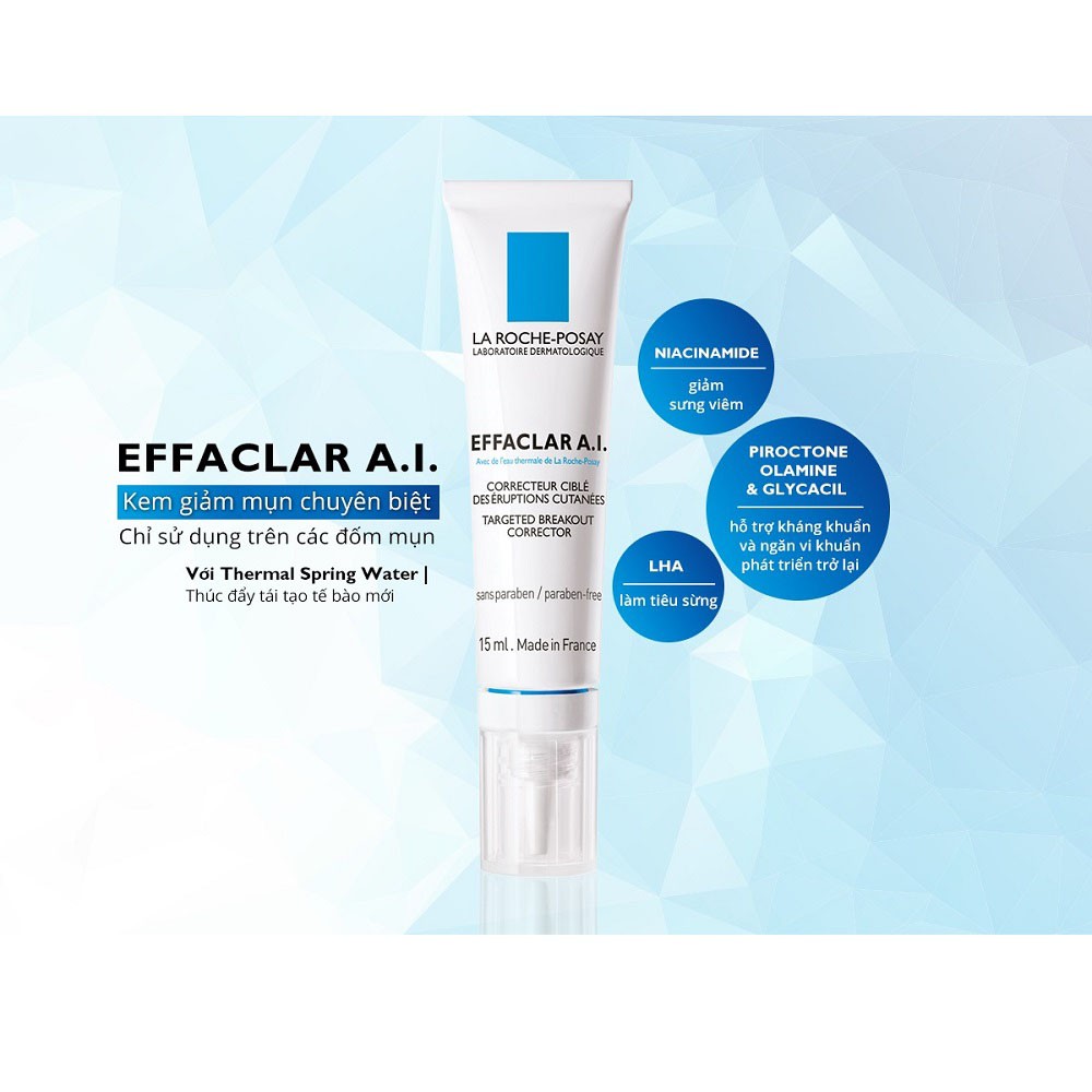 Kem Dưỡng La Roche-Posay Làm Giảm Mụn Chuyên Biệt Effaclar A.I (15ml)