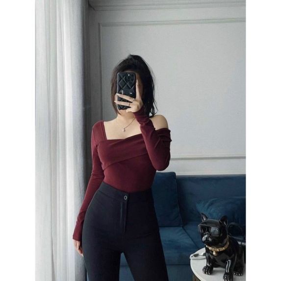 Quần Loe Vải 1 Khuy 2 Màu Nâu - Đen