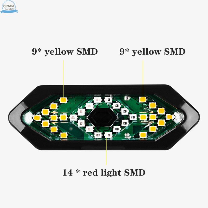 Đèn Led Xi Nhan Cảnh Báo An Toàn Khi Đạp Xe Ban Đêm Có Còi Sạc Cổng Usb Chống Nước
