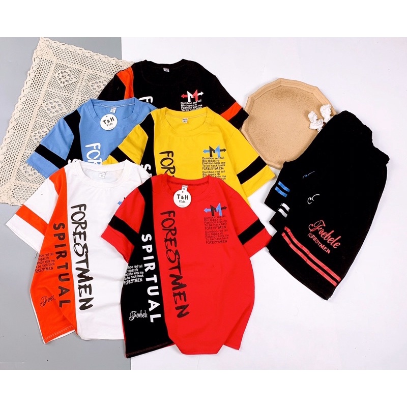 SIZE ĐẠI 22-42kg: Bộ cotton đại cồ bé trai - BCDCBT