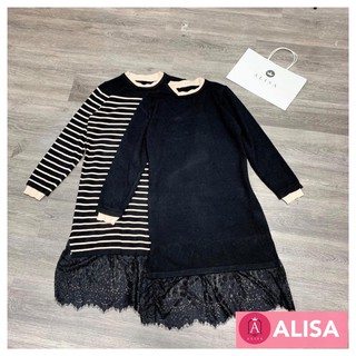 Váy len dáng dài chân ren - alisa