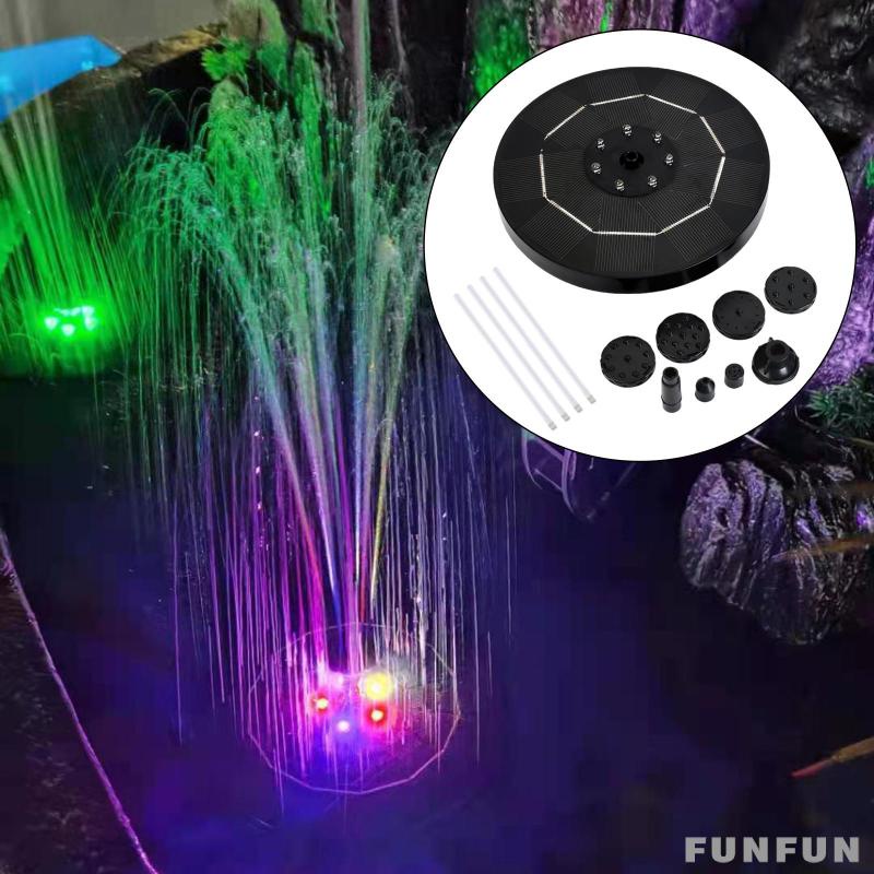 Máy Bơm Phun Nước Có Đèn LED 6 Màu Dùng Năng Lượng Mặt Trời Trang Trí Sân Vườn / Hồ Bơi / Bể Cá