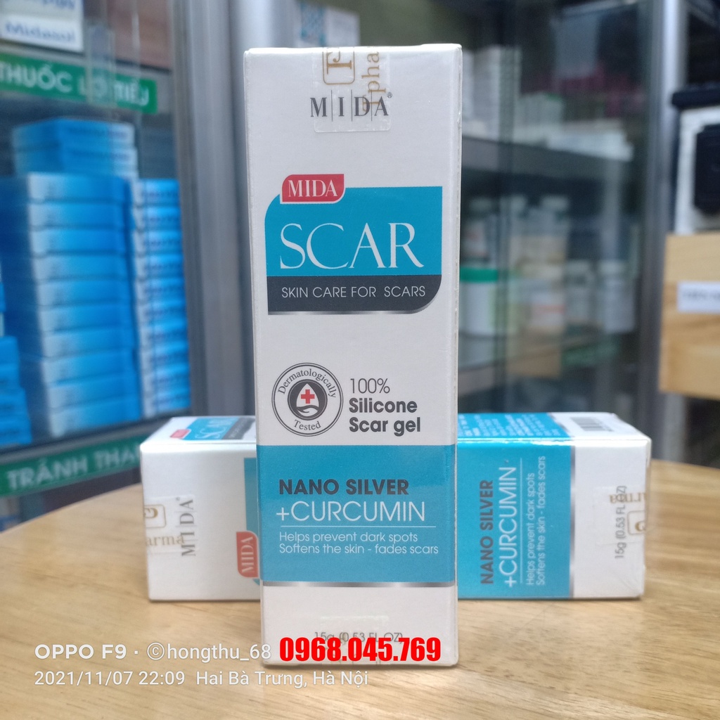 Kem ngăn ngừa sẹo MIDA SCAR tuýp 15g