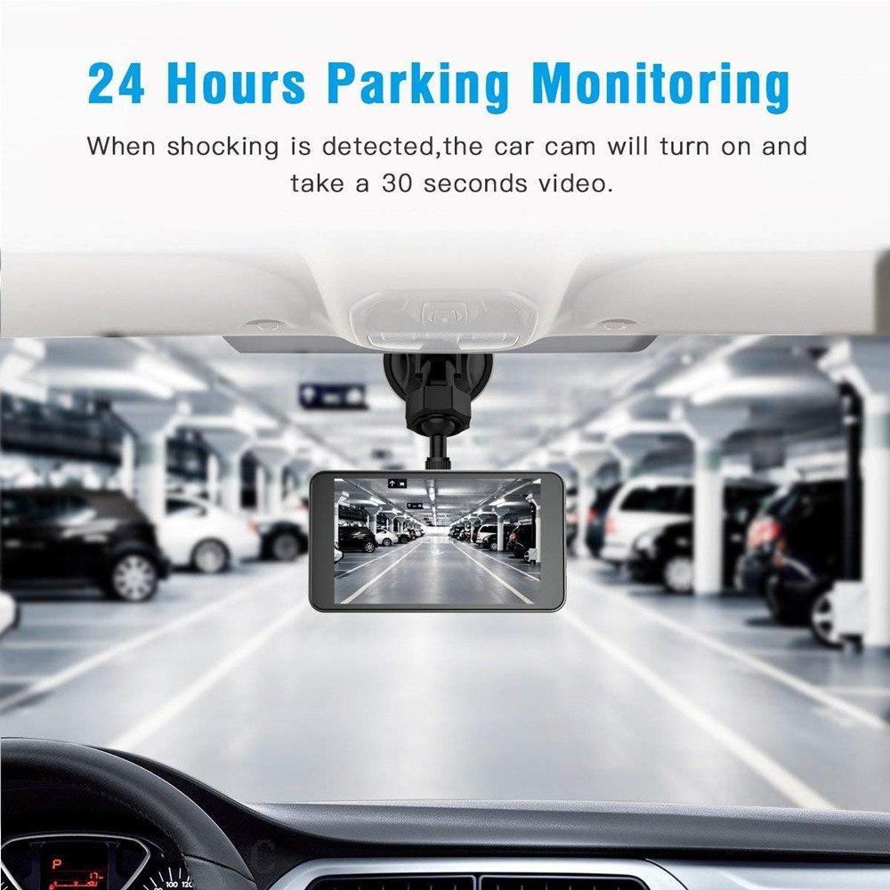 Camera hành trình ô tô trước sau Dual Lens model A12 hỗ trợ FullHD - tích hợp màn hình cỡ lớn (đen)