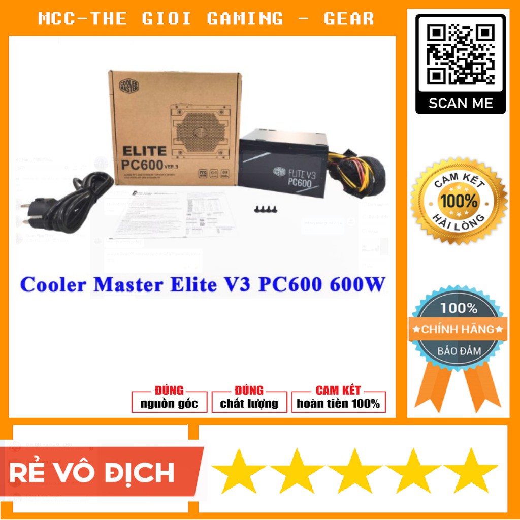 NGUỒN COOLER MASTER ELITE V3 PC600 600W