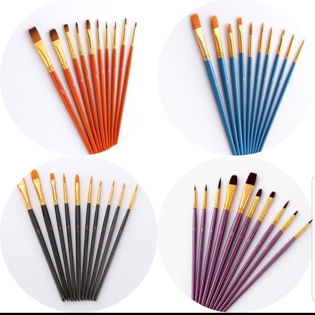 Bộ Cọ Chuyên Dụng Để Tô Vẽ Tranh Sơn Dầu, Màu Nước Acrylic