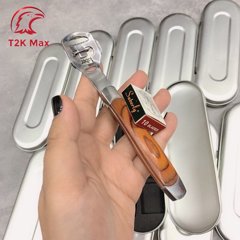 Dụng Cụ Chà Gót Chân Tẩy Da Chết - Mài Gót Chân Bằng Inox Kèm 20 Lưỡi Thay Thế - T2K Max
