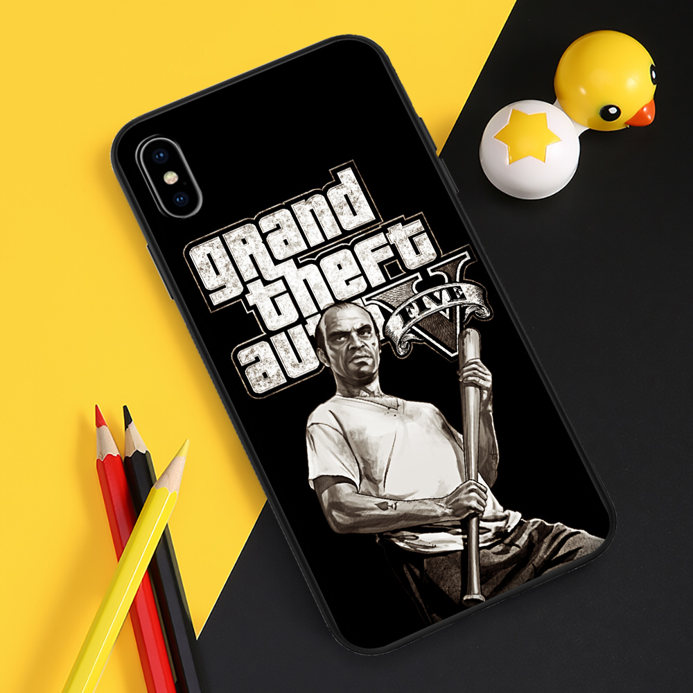 Ốp Điện Thoại Tpu Mềm Hình Game Gta 5 Grand Theft Fy61 Cho Apple Iphone 12 Mini Pro Max 8 7 6 6s 5s 5 Se Plus 2020