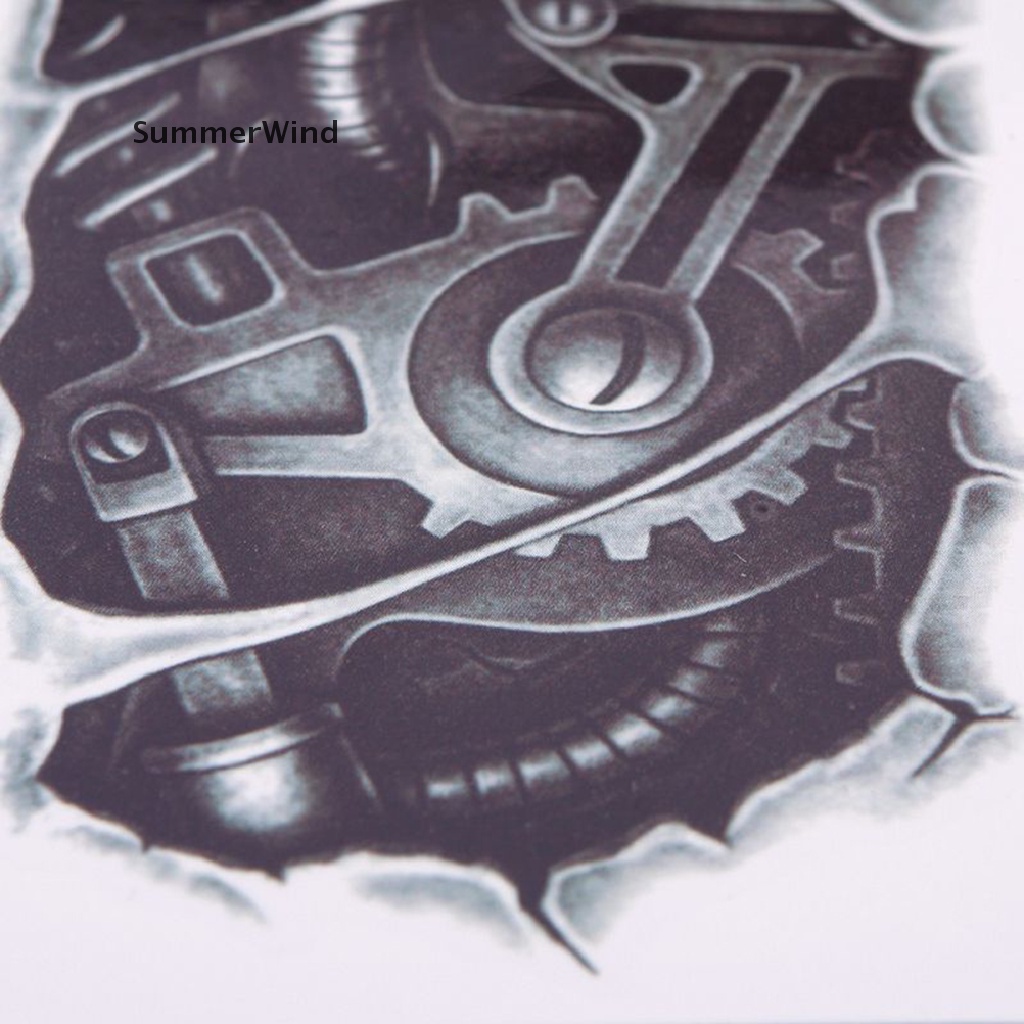 Hình Xăm Dán Họa Tiết robot 3d Chống Thấm Nước Độc Đáo