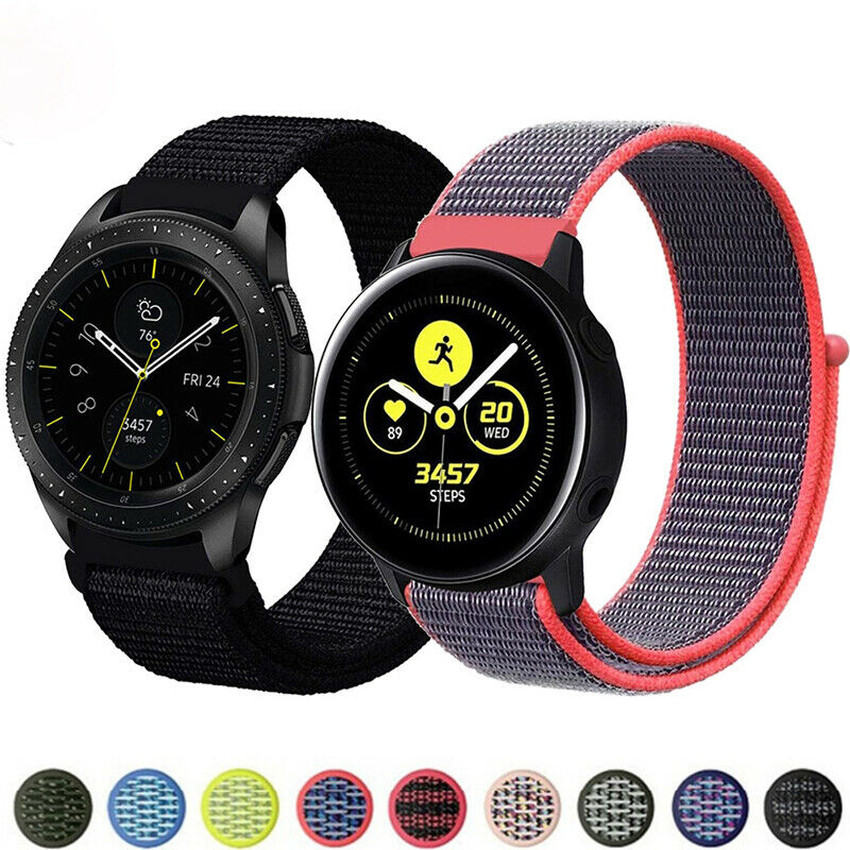 Dây Đeo Nylon 20mm / 22mm Thay Thế Cho Samsung Galaxy Watch 3 45mm / 46mm / 42mm / Active 2 Gear S3 S2