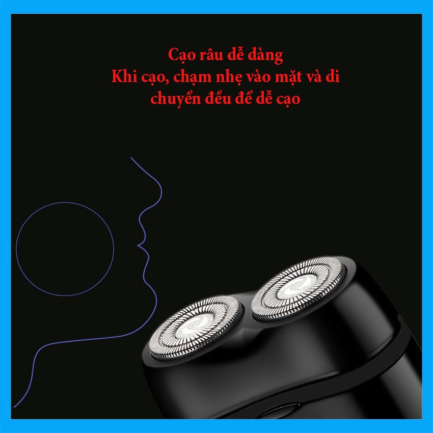 Máy cạo râu hai lưỡi Lingke LK118,nhỏ gọn tiện lợi sạc USB có thể mang đi mọi lúc mọi nơi