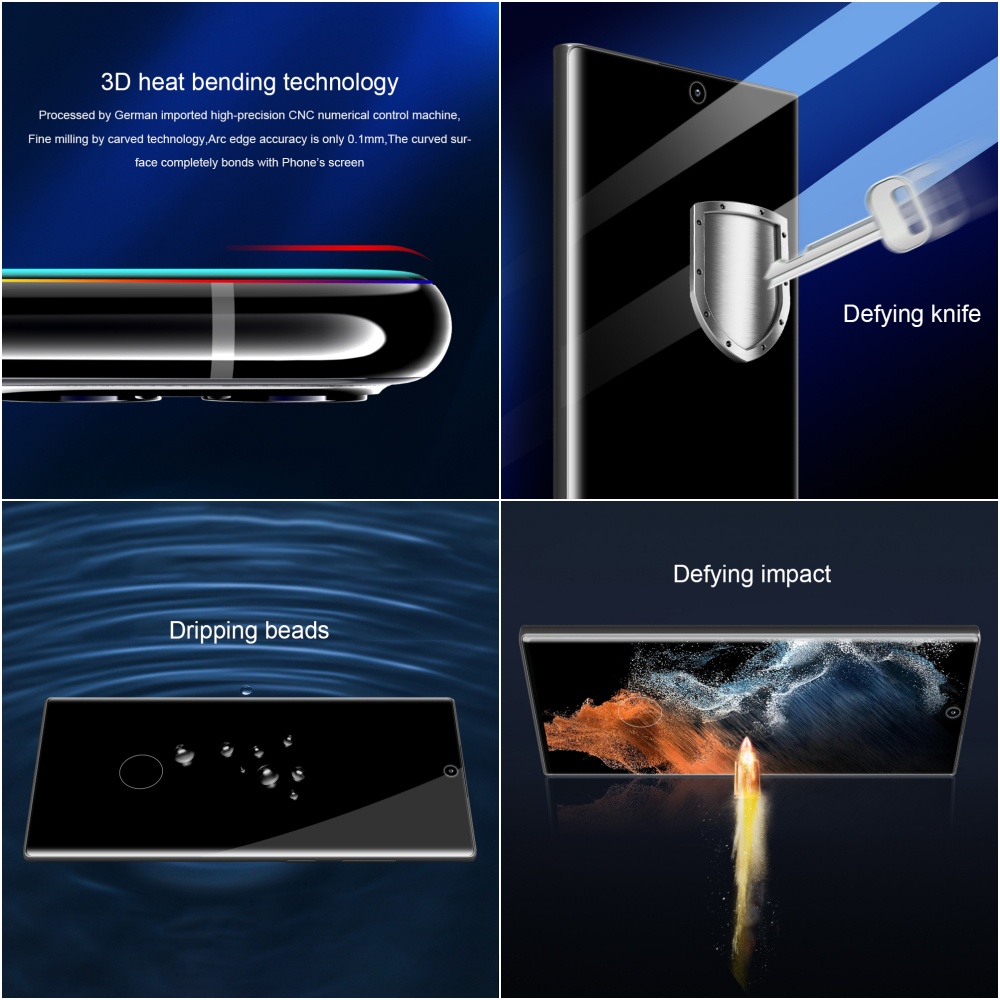 KÍNH CƯỜNG LỰC SAMSUNG GALAXY S22 ULTRA 5G NILLKIN 3D CP+MAX CHÍNH HÃNG - HÀNG CHUẨN