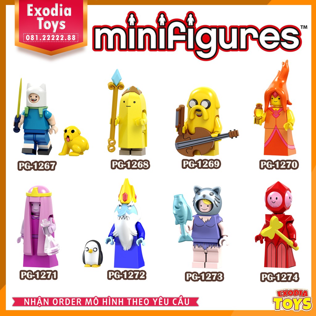 Xếp hình Minifigure nhân vật hoạt hình Adventure Time Giờ Phiêu Lưu - Đồ chơi lắp ghép sáng tạo - POGO PG8141