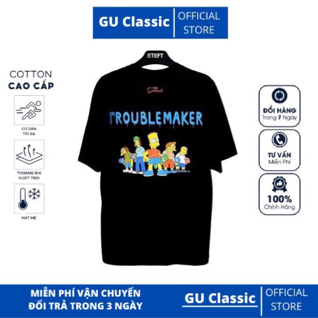 - Phông Unisex Nam Nữ TROUBLEMAKER