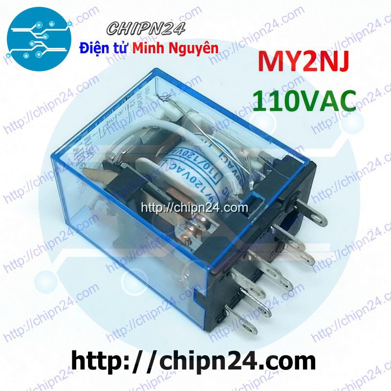 [1 CON] Relay Kiếng MY2NJ 8 chân 5A 110VAC (MY2N MY2N-J HH52P)