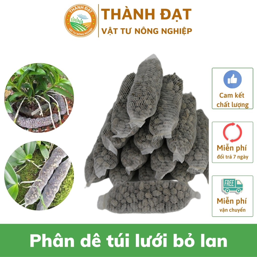 Phân dê túi lưới đặt gốc lan 10cm, 20cm, 30cm