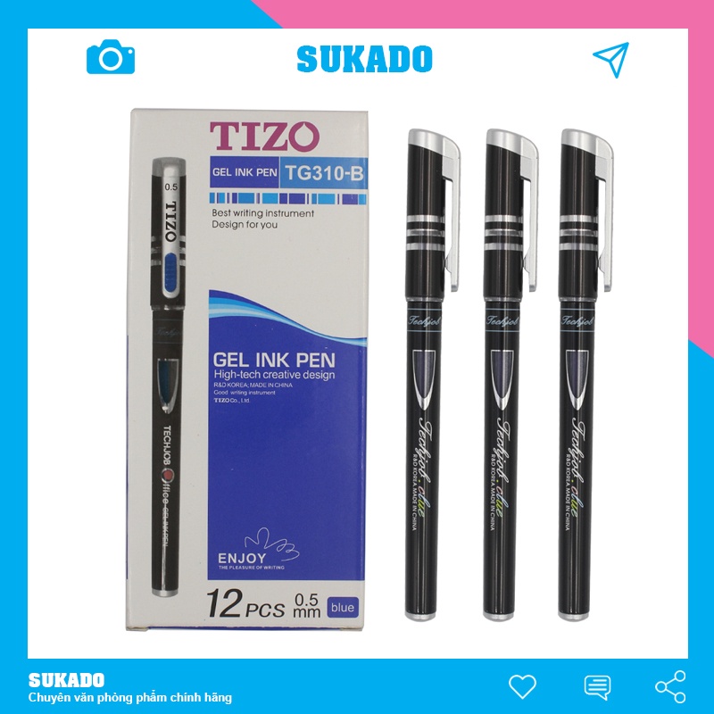 Bút gel Tizo màu xanh TG310-B SUKADO