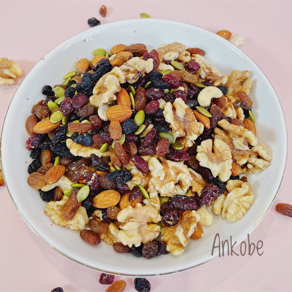 Túi 250g Granola 7 loại hạt không đường, hỗ trợ giảm cân, nhiều dinh dưỡng và tốt cho mẹ bầu, hạt sấy thơm giòn | BigBuy360 - bigbuy360.vn