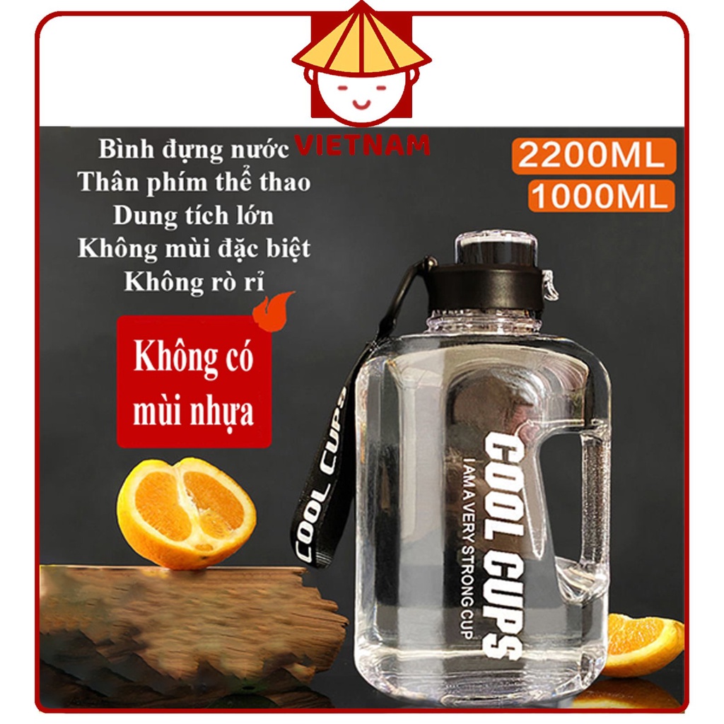 BÌNH ĐỰNG NƯỚC - Bình nước thể thao Shaker, dung tích 1-2,2 lít