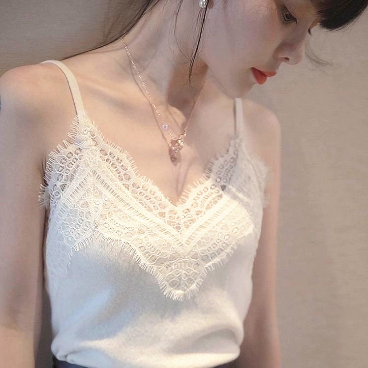 Áo Hai Dây Phối Ren Quyến Rũ Dành Cho Nữ