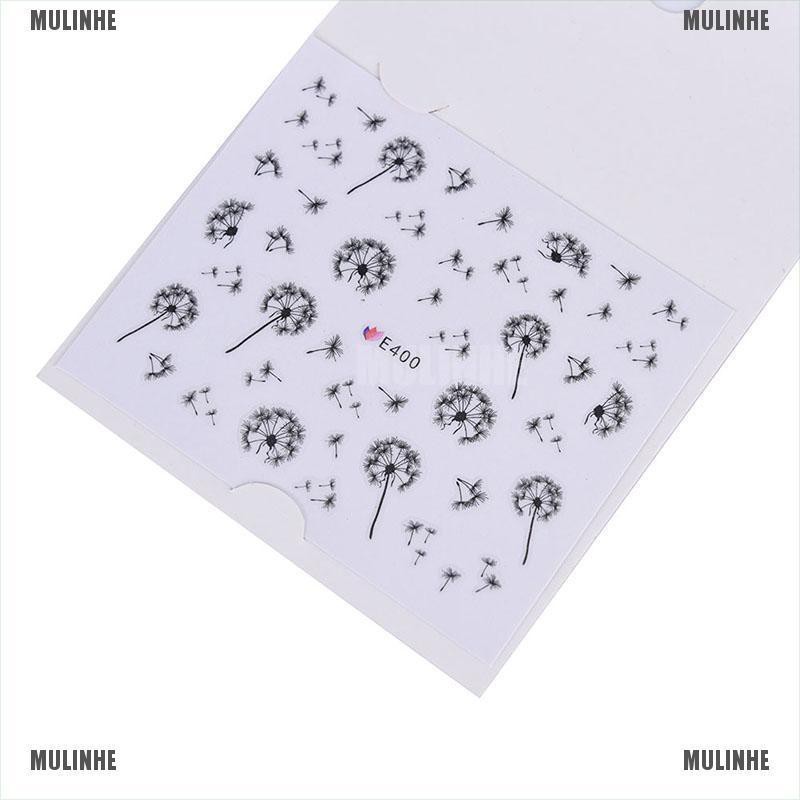 Decal Nước Họa Tiết Hoa Bồ Công Anh Trang Trí Móng Tay