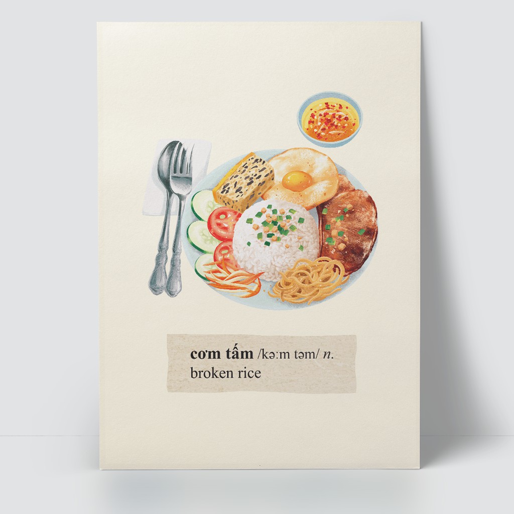 Poster tranh hình ảnh/món ăn Việt Nam