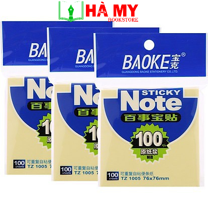 [Hỏa Tốc] Xấp 100 tờ note BAOKE-TZ1004/5/6/7/8/9 -Giấy ghi chú Chính hãng Baoke (Quy cách giấy note dưới phần mô tả)