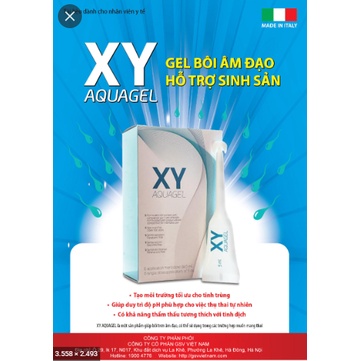 Gel XY Aquagel và Gel suppor baby sinh con trai theo ý muốn