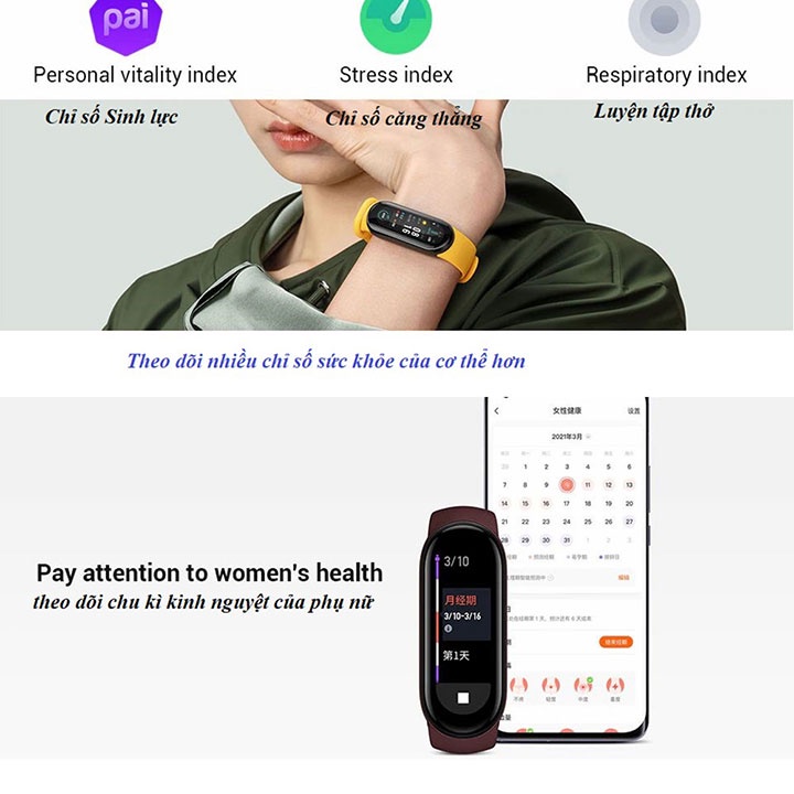 [Bản quốc tế] Đồng Hồ Thông Minh Xiaomi smart watch MiBand 6