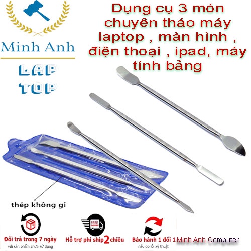 Dụng cụ( 3 món ) chuyên tháo máy laptop , màn hình , điện thoại , ipad, máy tính bảng