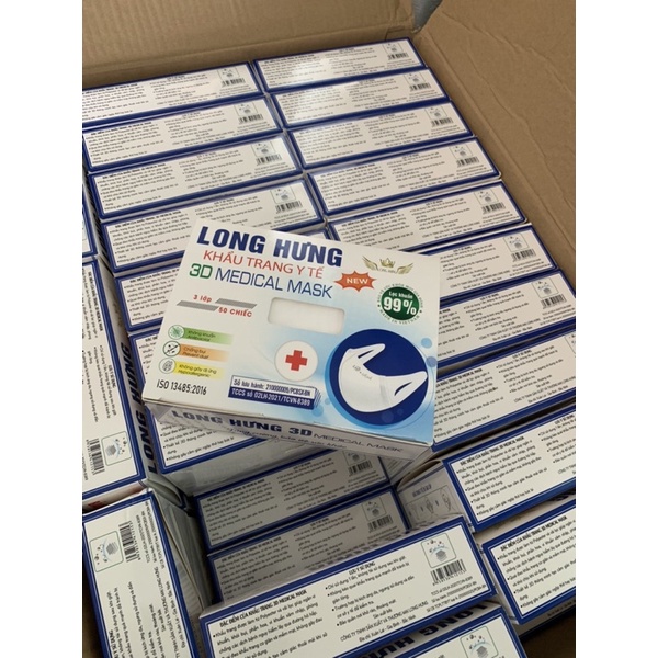 [MẪU MỚI NHẤT] KHẨU TRANG 3D KHÁNG KHUẨN LONG HƯNG