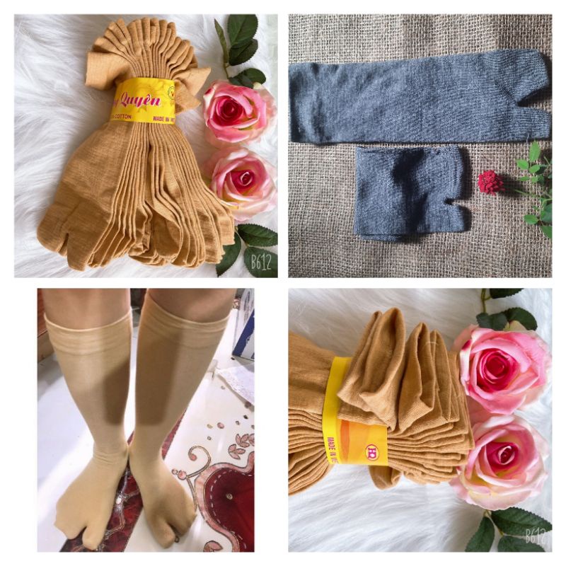 Tất Vớ chân Đi Nắng Dầy Cao 100% cotton, dầy, mềm, co gian tốt đủ size
