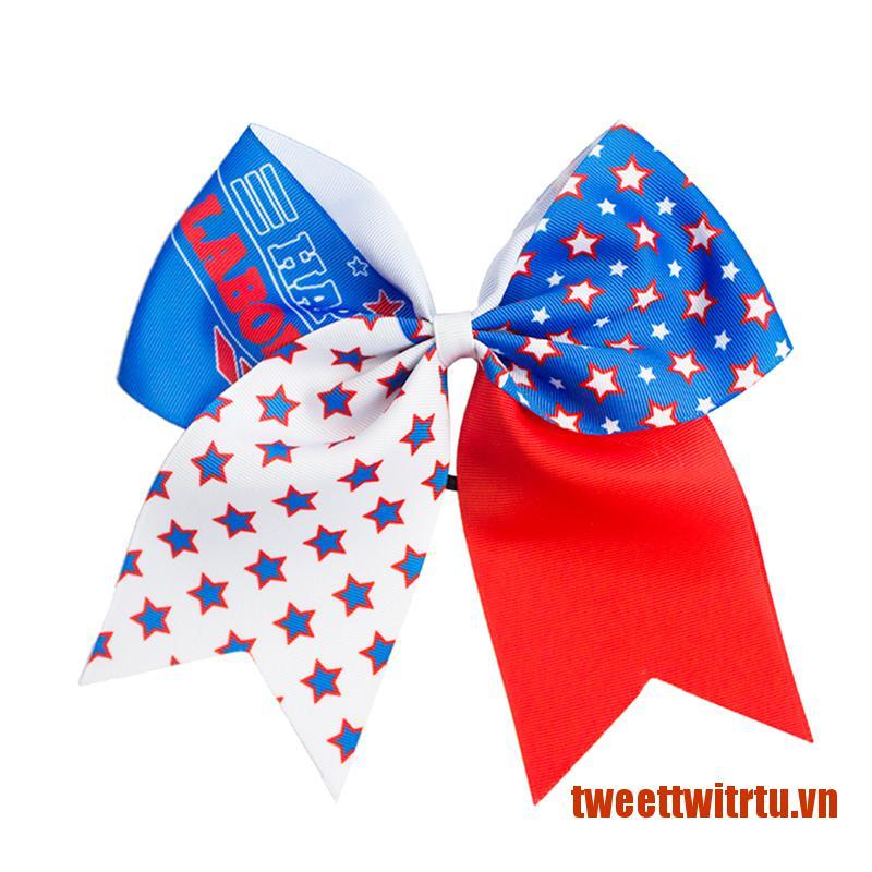 TRTU American Flag Baby Hair Ribbon Bow Hair Clip Independence Day Bow Headband