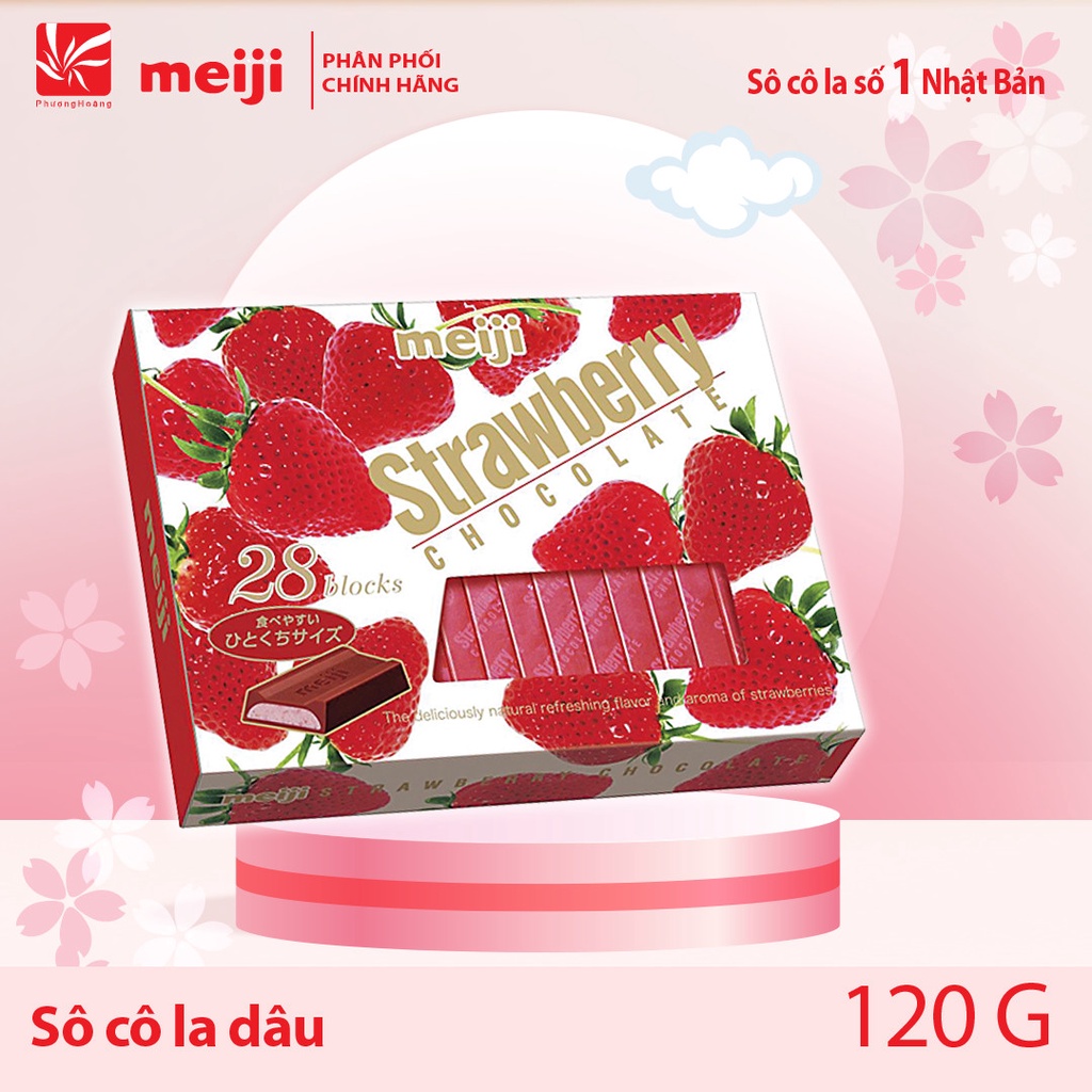 Socola Đen/Sữa/Dâu Meiji Black/Milk/Strawberry Chocolate 41g*10 viên/120g*26 viên/50g*1 thanh Nhật Bản