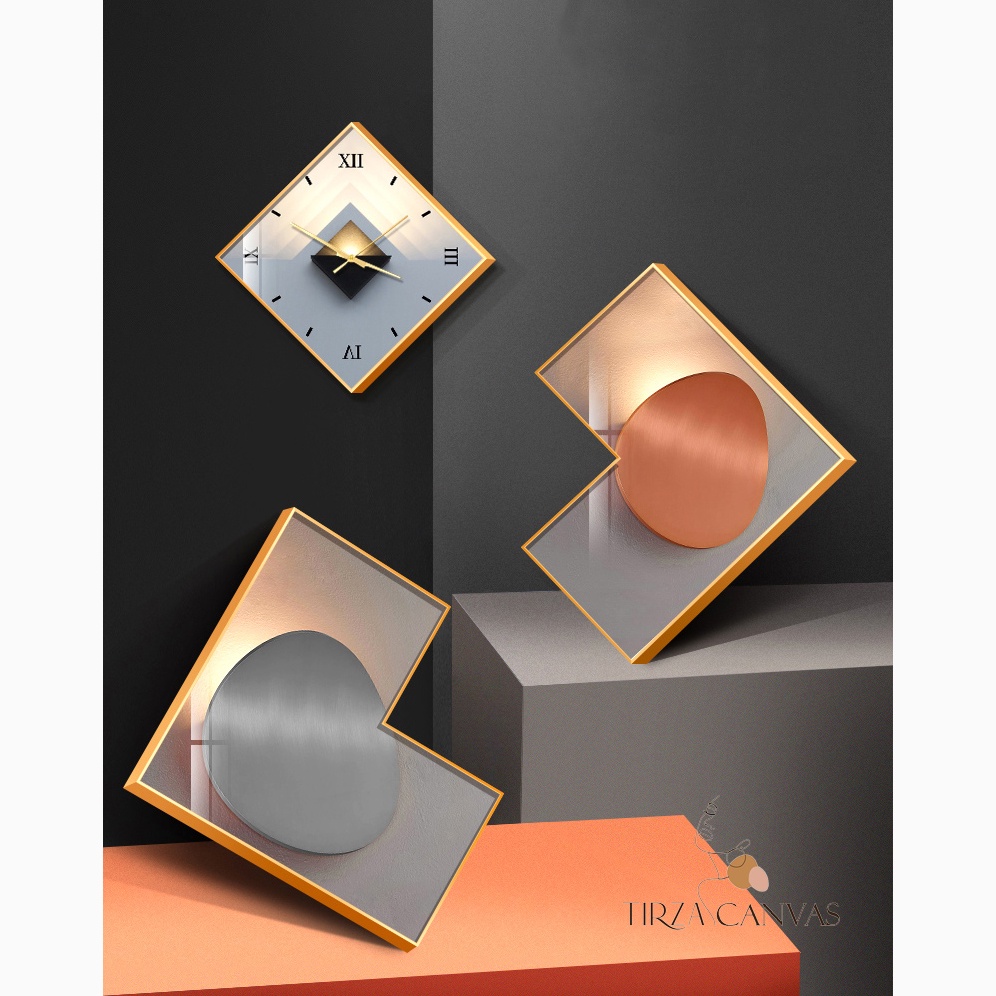 Tranh Bộ Đồng Hồ Treo Tường Kim Trôi Sang Trong Đồng Hồ Treo Tường Phòng Khách, Phòng Ăn, Phòng Ngủ....