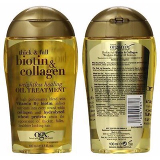Tinh dầu dưỡng tóc OGX Biotin Collagen 100ml ( Có Hộp và ko hộp)