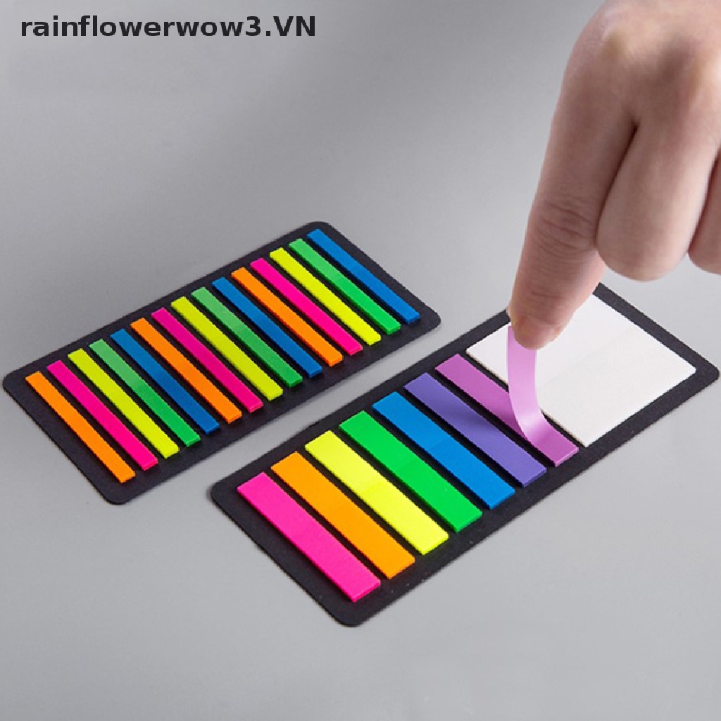 160 / 300 Lá Cờ Dạ Quang Trong Suốt Dùng Ghi Chú Tiện Dụng