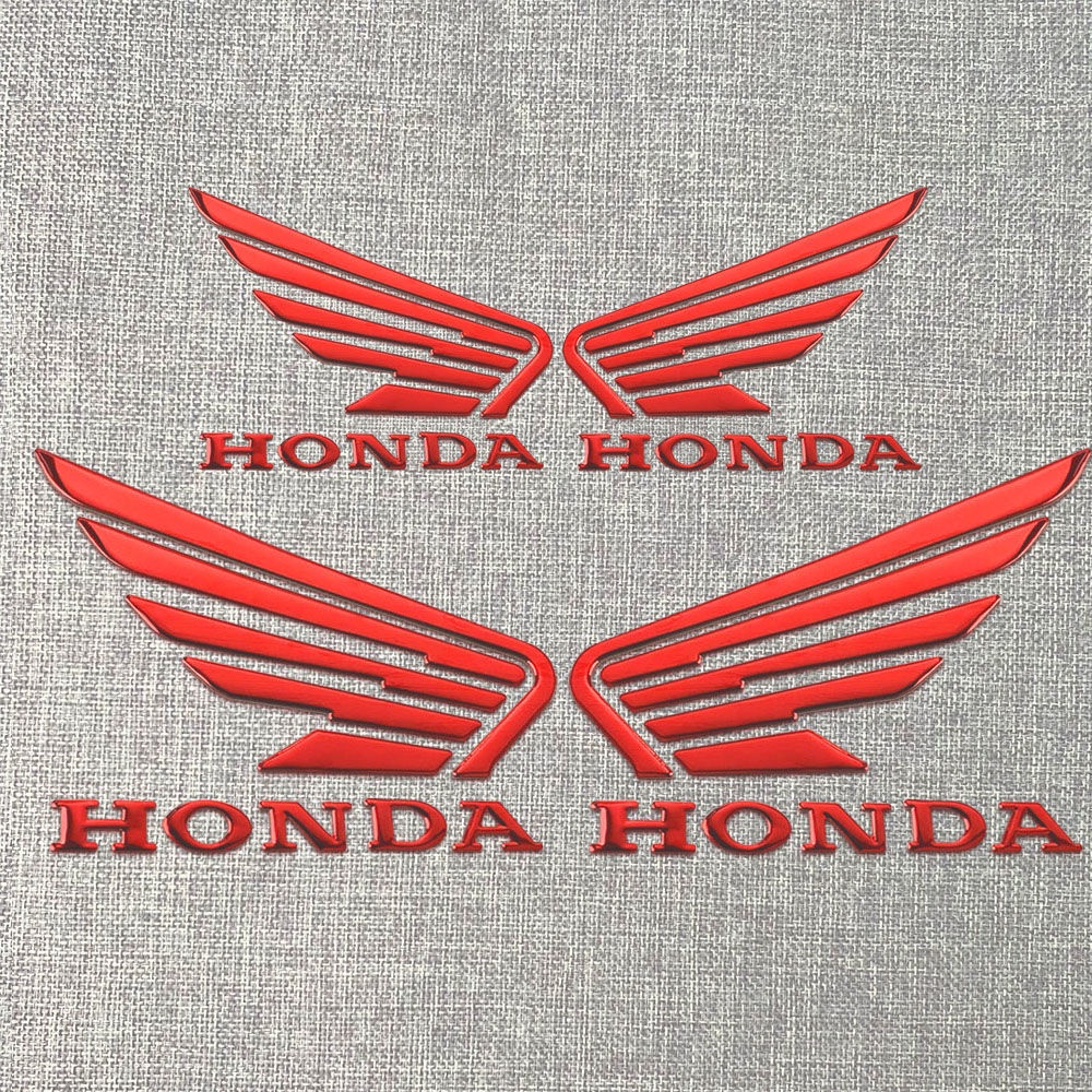 Suitable For HONDA 3D Soft Rubber Wings CB400 CB500F CBR250RR PCX150 CB190R CB150R CB300R CBR600RR CB650R CB650R cb500x CM300 CM1100 CM500 CB1100 VRX400 NC700X CBR500R CBR1000RR CB650F GL1800 Motorcycle Decoration Sticker Fuel Tank