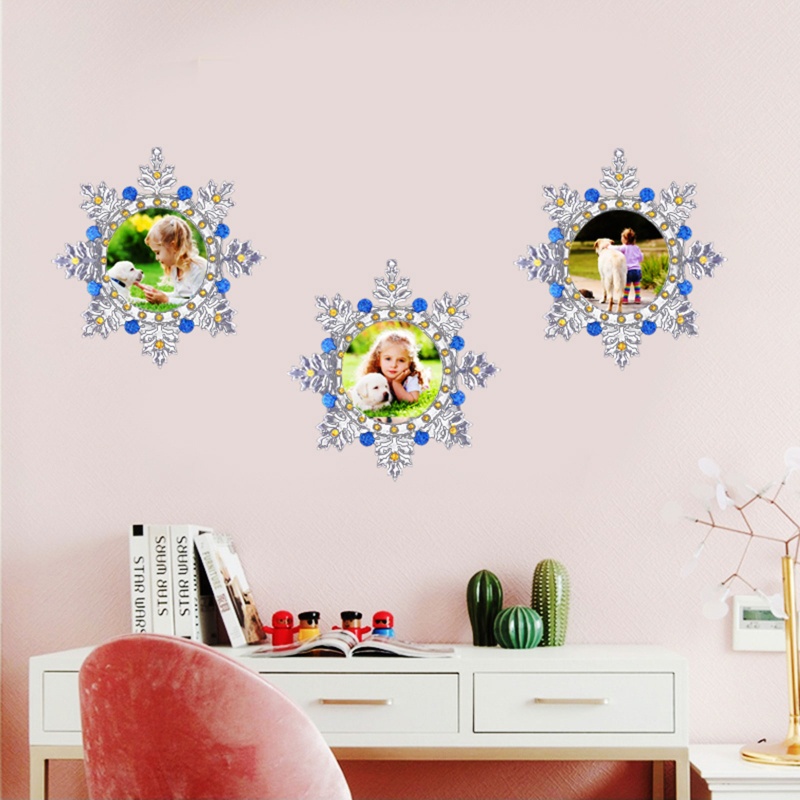 Khuôn Silicone Làm Khung Ảnh Hình Bông Tuyết Để Bàn Trang Trí Giáng Sinh Diy