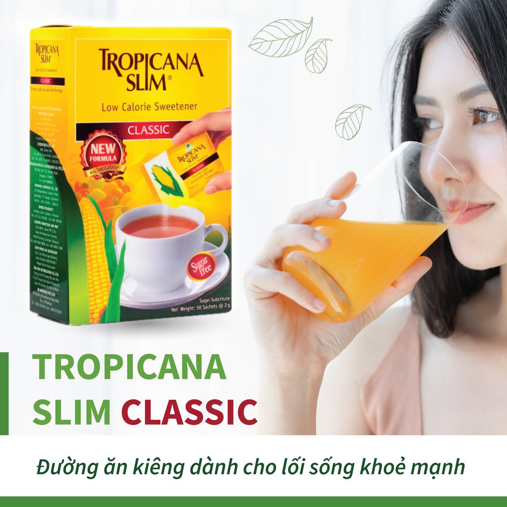 Set 3 Gói Đường Ăn Kiêng Tropicana Slim Chiết Xuất Từ Lá Cỏ Ngọt - Nhập Khẩu Indonesia