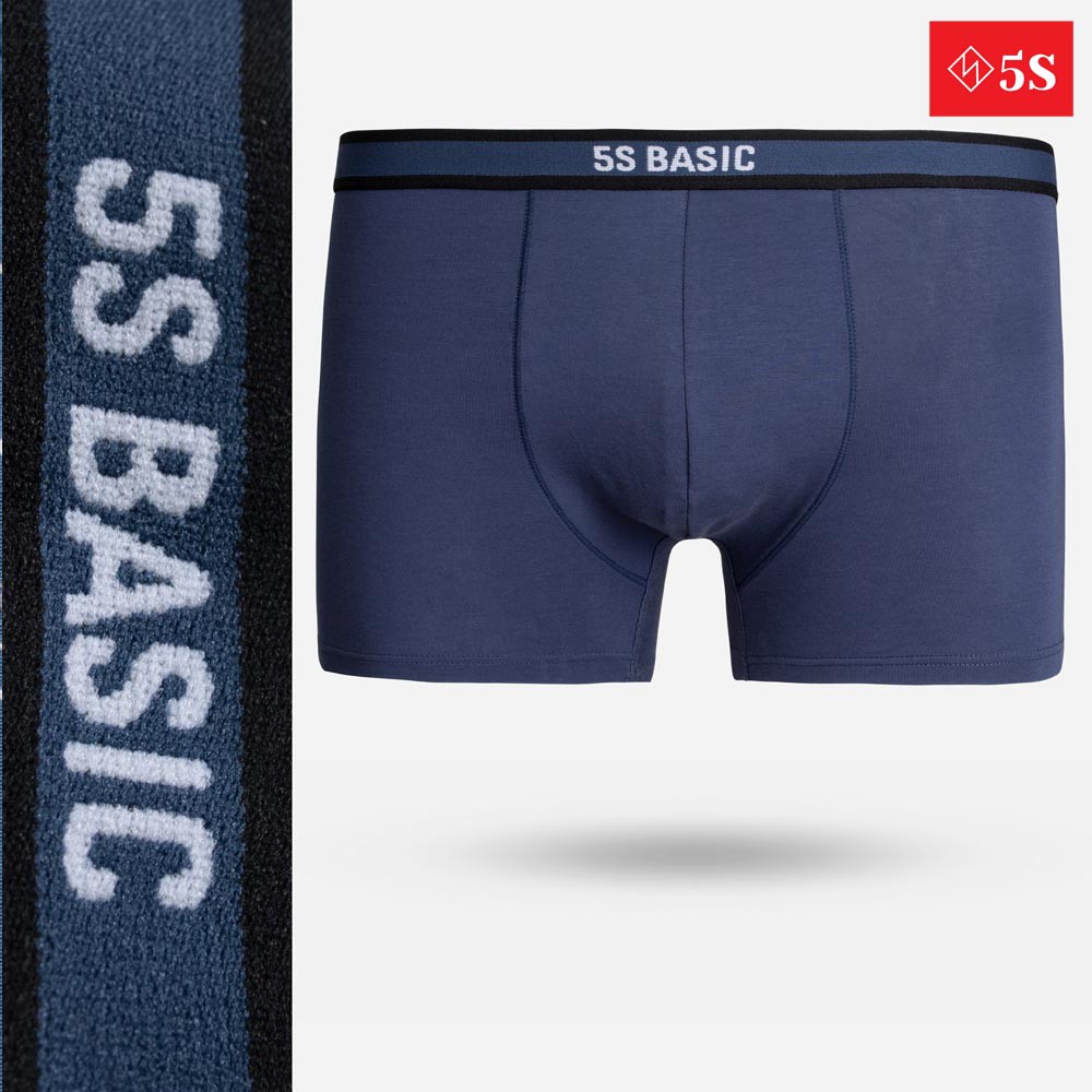 Combo 3 Quần Sịp Đùi Nam Boxer 5S (5 Màu), Chất Liệu Premium Cotton, Siêu Thấm Hút, Kháng Khuẩn Tốt (X3-SIP21003BOX)