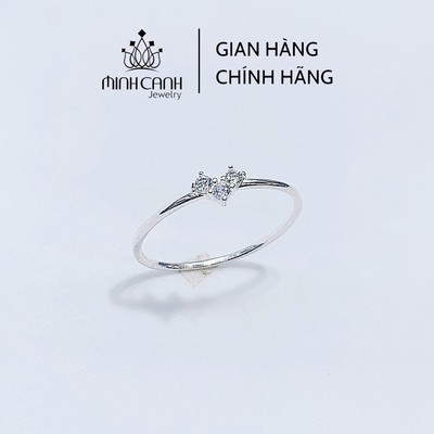 Nhẫn Tim Mảnh Đính Đá Lấp Lánh - Minh Canh Jewelry