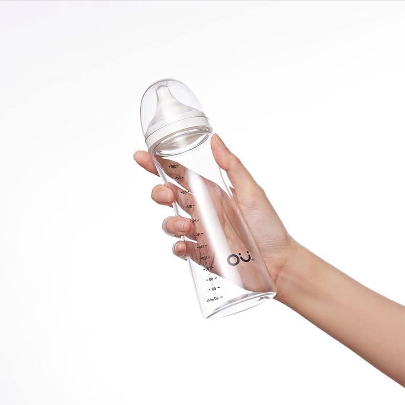 Bình sữa cho bé OU:WISH PPSU 140ml, bình sữa trong suốt cho bé sơ sinh - Tôm bebee TB041