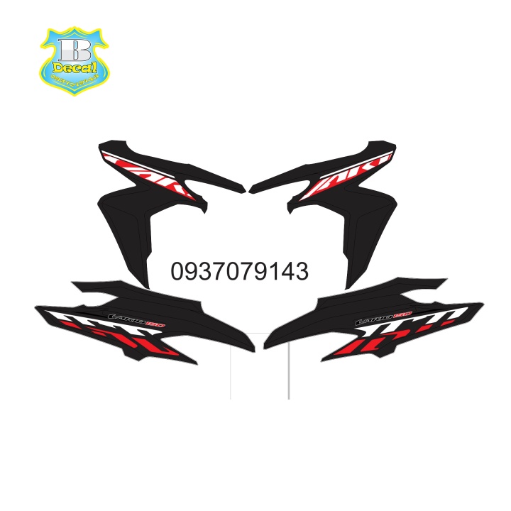 ( Quí khách vui lòng mang ra tiệm cho thợ dán ) Tem vario 150 mẫu zin 2020 ( Lưu ý tem này là tem rời )